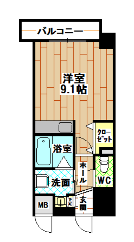 アピアランス南小倉 1R（3号室）