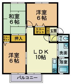 サンビレッジ葛原ⅡA棟 間取り