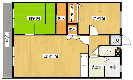 エルスール湯川　参番館 間取り
