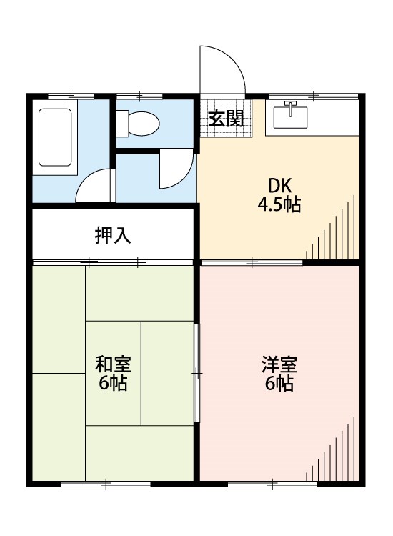 コーポ風 間取り