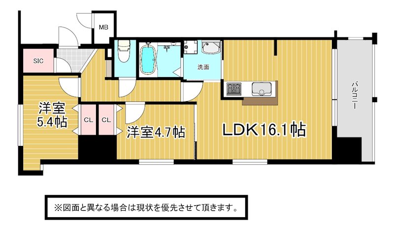 アースコートY’sシティ片野新町 間取り