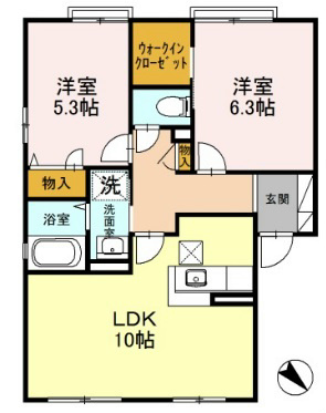 フェリーチェ学研台Ⅰ　Ａ棟 間取り