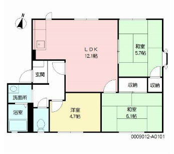 フレグランス学園台A棟 間取り