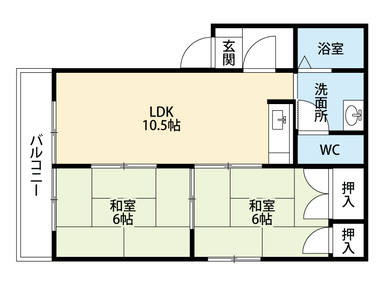 サンハイツ力丸B棟  間取り