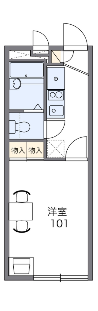 レオパレスフォレスト　Ｕ 代表的な間取のため実際の間取とは異なる場合があります