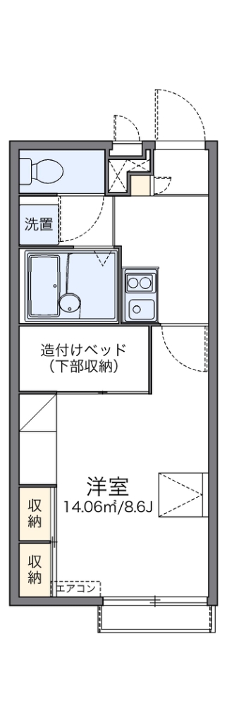 レオパレス星＆ナミ　Ｋ１０ 間取り
