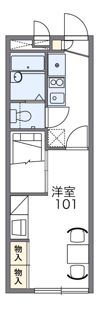 レオパレスＭＡＲＧＵＥＲＩＴＥ 代表的な間取のため実際の間取とは異なる場合があります