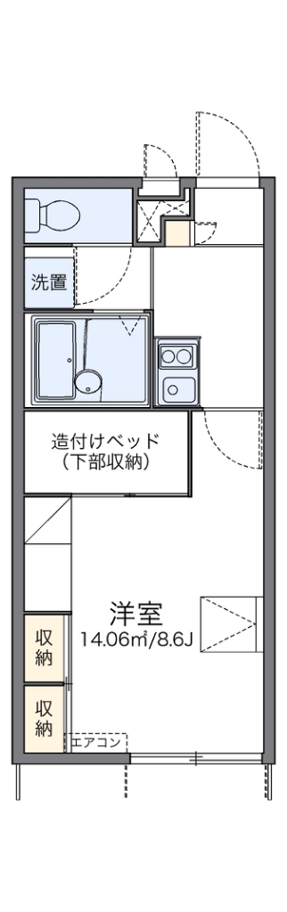 レオパレス星＆ナミ　Ｋ１０ 間取り