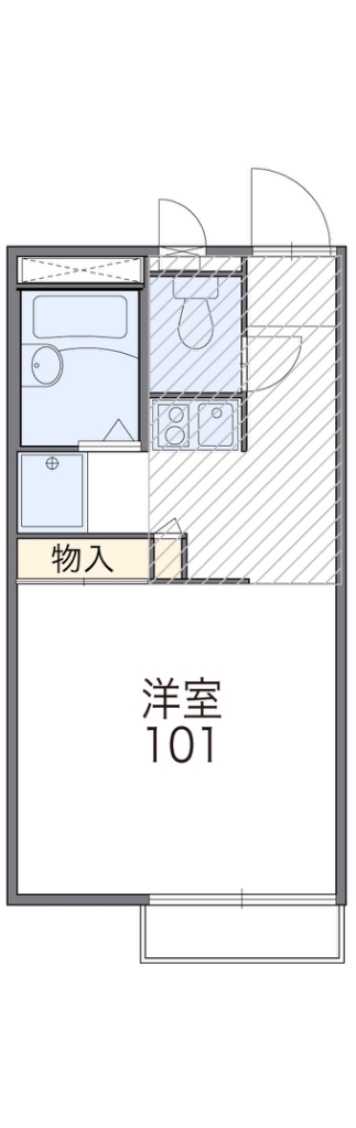 レオパレスブルーリバー 代表的な間取のため実際の間取とは異なる場合があります