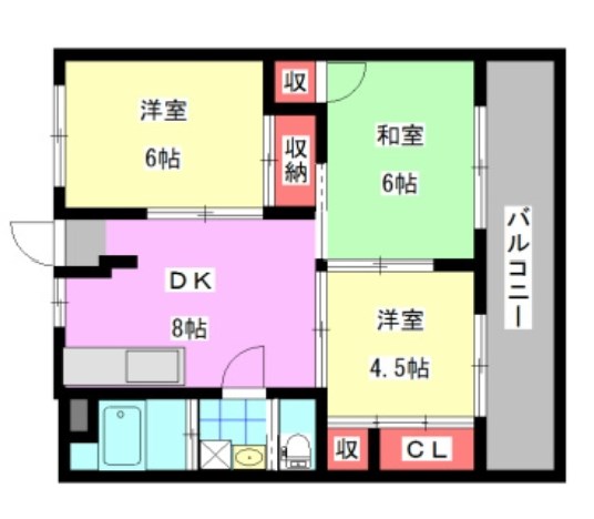 サンハイツ引野口 間取り