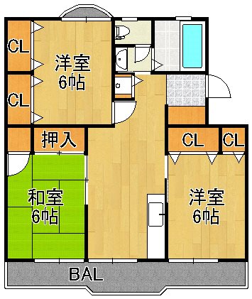 鳴水コーポラス 間取り