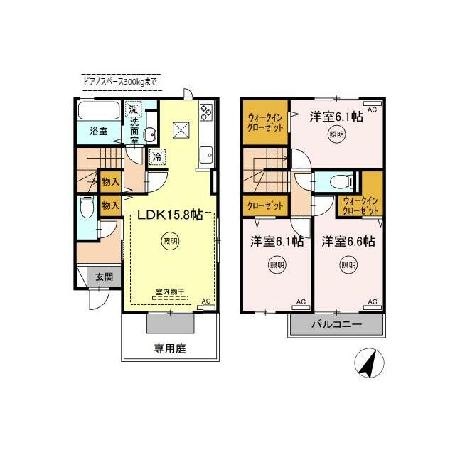 Ｄ－ＲＯＯＭ守恒　Ｃ棟 間取り