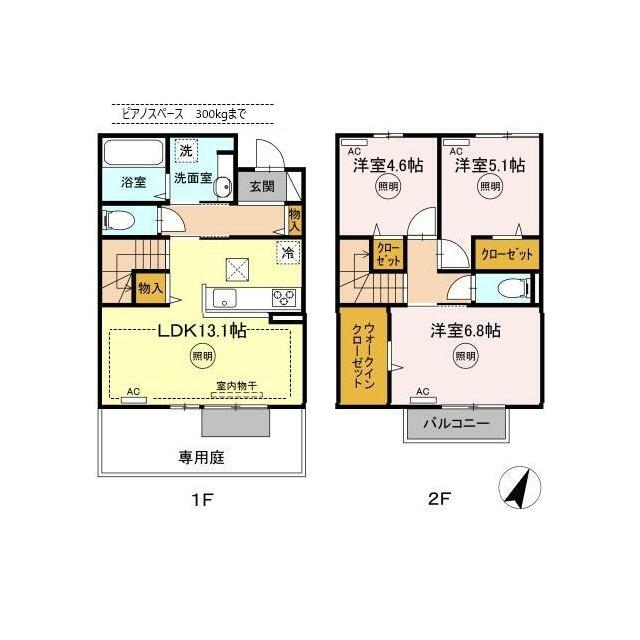 Ｄ－ＲＯＯＭ守恒　Ａ棟 間取り