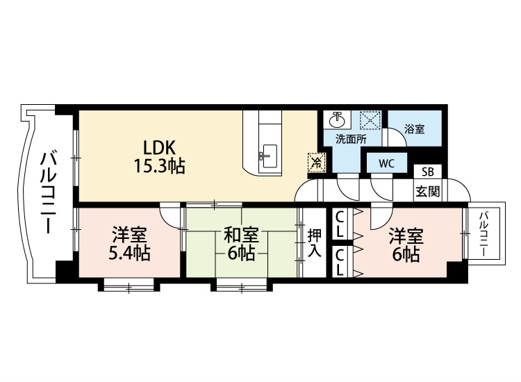 ハイツ高松Ⅱ 間取り