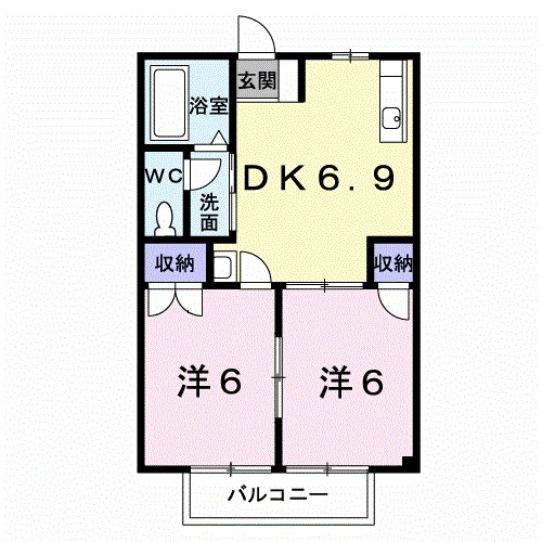 スカイハイツ木屋瀬 間取り