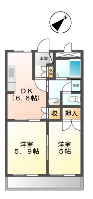 ソレイユ壱番館 間取り