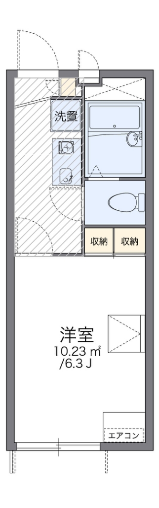 レオパレスコモト大畠 間取り