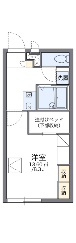 レオパレスヴァンテージ 代表的な間取のため実際の間取とは異なる場合があります