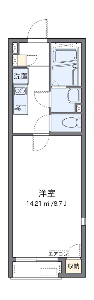 レオネクスト勝山 代表的な間取のため実際の間取とは異なる場合があります