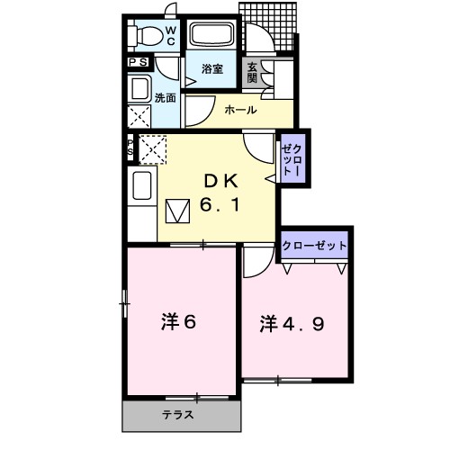 アヴニール遠賀Ｂ 間取り
