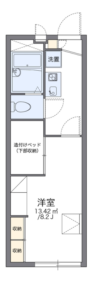 レオパレス千防 代表的な間取のため実際の間取とは異なる場合があります