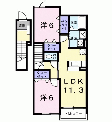 サンリットヒル赤坂Ｂ 間取り