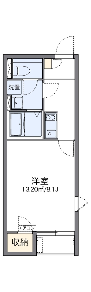 レオネクストＫＵＺＵＨＡ 代表的な間取のため実際の間取とは異なる場合があります