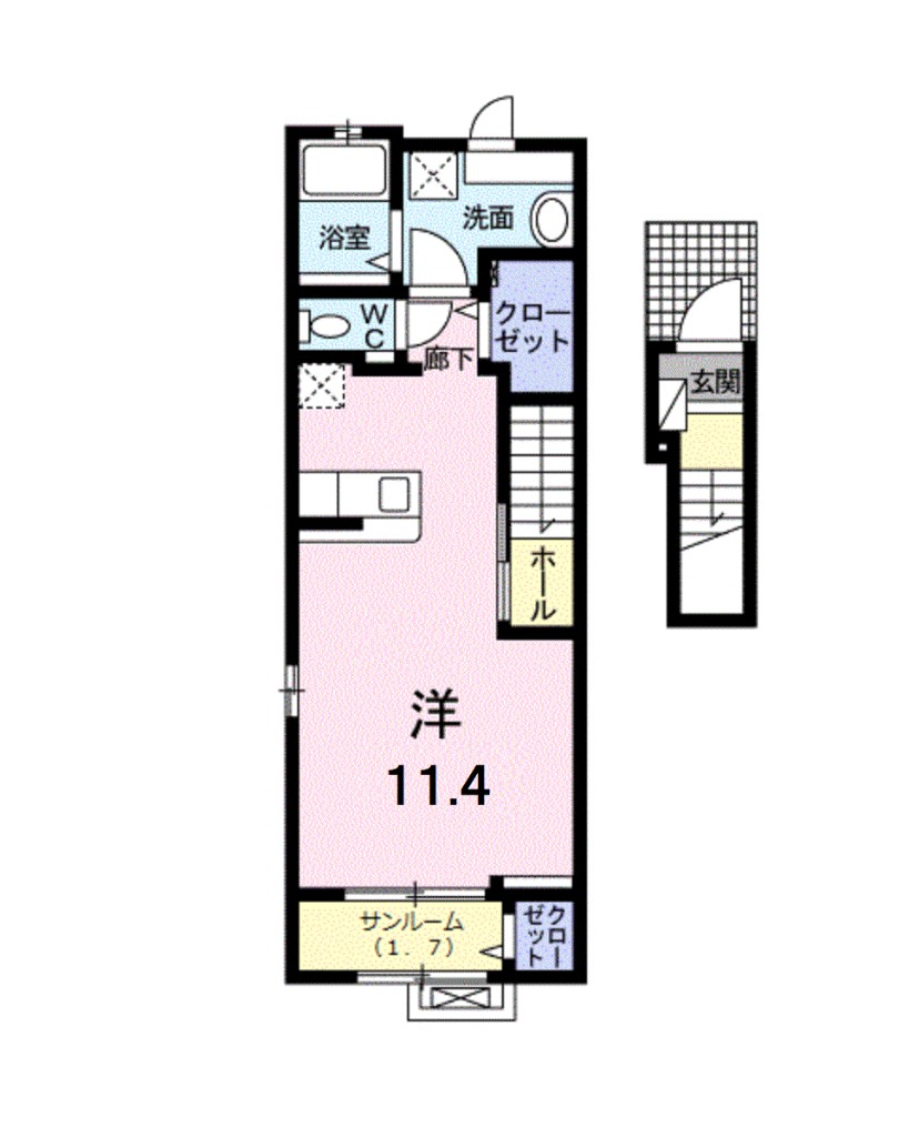 ルタン・ラシック　ｓｕｗａ 間取り