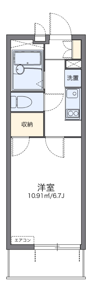 レオパレスＫＡＺＵ 代表的な間取のため実際の間取とは異なる場合があります