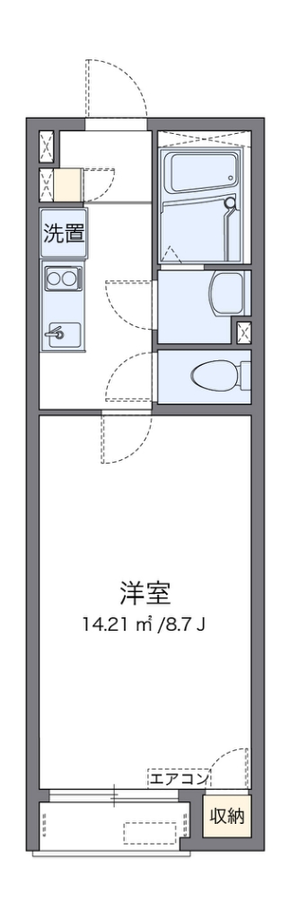 レオネクスト勝山 代表的な間取のため実際の間取とは異なる場合があります