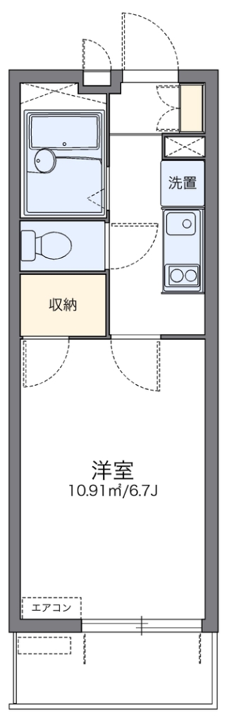 レオパレスＫ　Ｍ 間取り