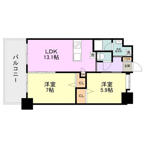 ウイングス三萩野 間取り
