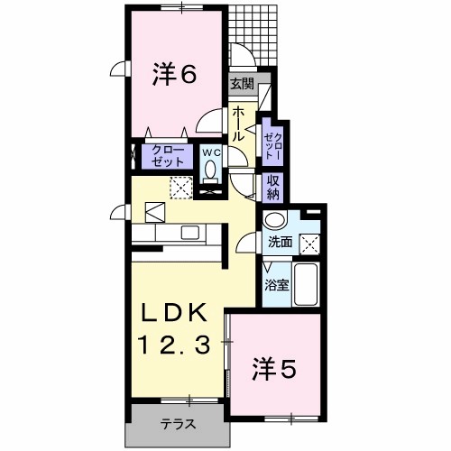 ウェイホームやまのくちＢ 間取り