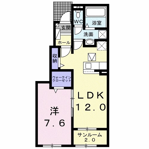 ニューライズ行橋　Ⅰ 間取り