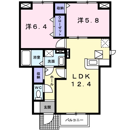 ヴィラ・サンライズＢ 間取り
