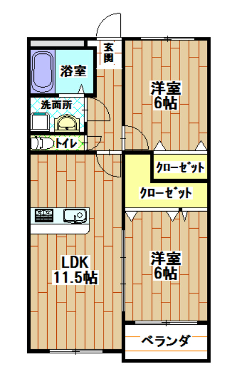 プレステージ東貫α1 間取り