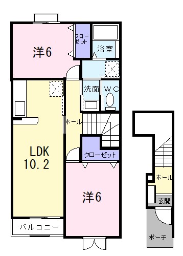 メゾン木屋瀬Ｂ 間取り
