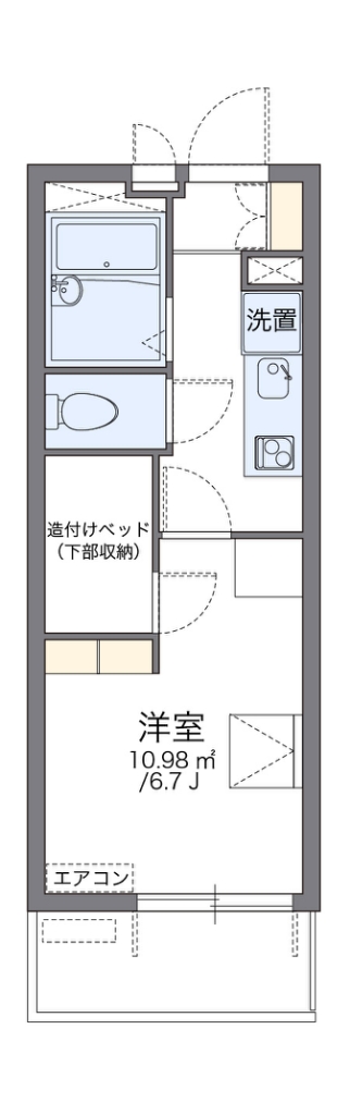 レオパレスエクレールＫ　若松 間取り