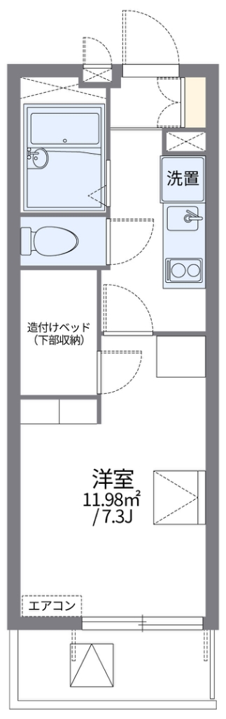 レオパレス城野 間取り