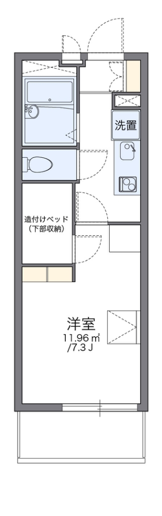 レオパレスプレミール陣原 間取り