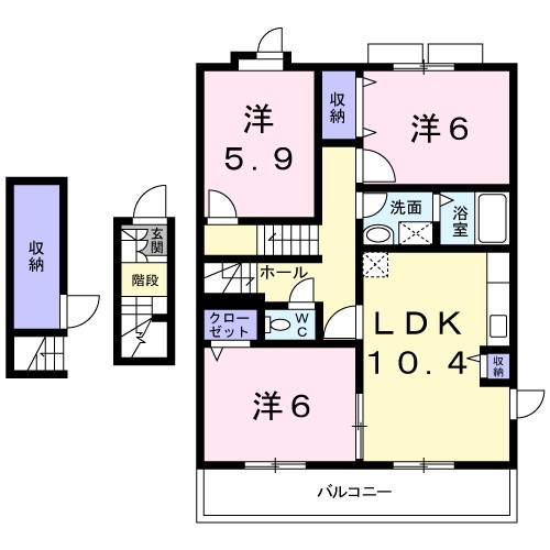 サンパティーク・メゾンＢ 間取り