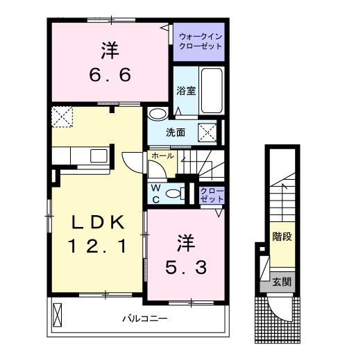 メゾンＡＳＡ　Ⅱ 間取り