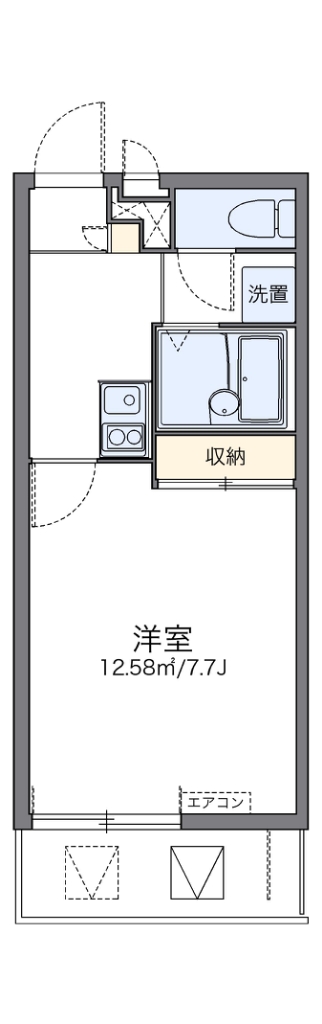 レオパレスピュアハイツ学研台 間取り