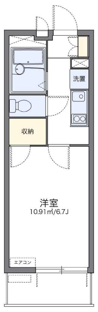 レオパレスＫ　Ｍ 間取り