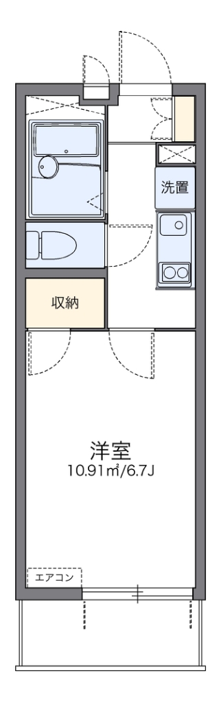レオパレスＫＡＺＵ 代表的な間取のため実際の間取とは異なる場合があります