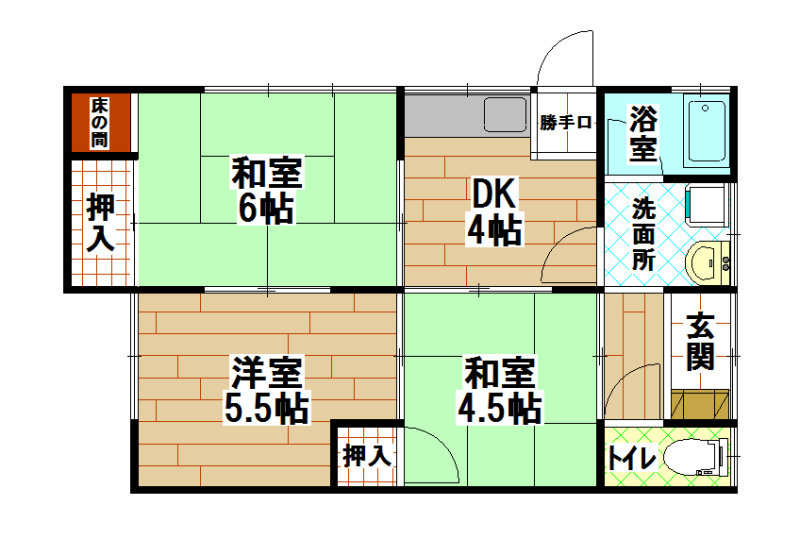 守恒2丁目長屋　右 間取り