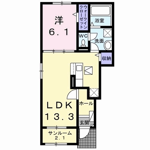 プルメリア　Ⅰ 間取り