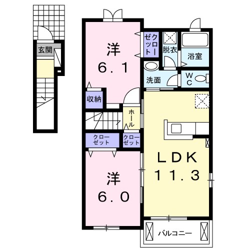 ウィステリア　壱番館 間取り