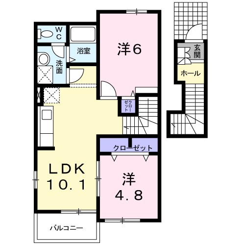 シャルマンヒルＢ 間取り