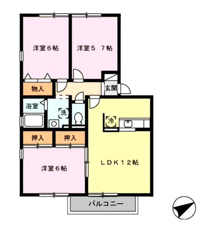 フレマリールASOU　D棟 間取り